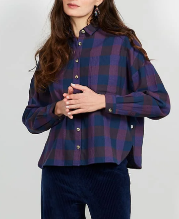 CHEMISE FEMME CARREAUX / VIOLET