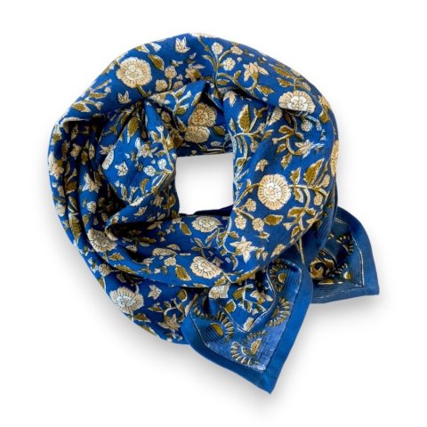 BIG FOULARD LATIKA SOLEIL BLEU KLEIN